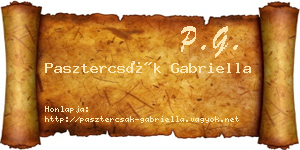 Pasztercsák Gabriella névjegykártya